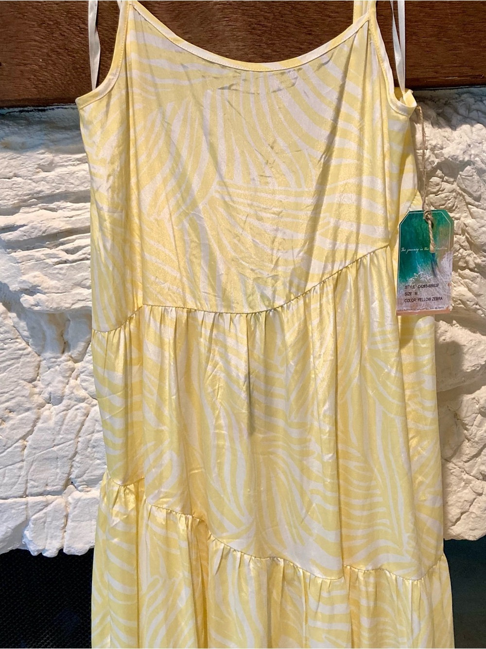 Sleeveless Yellow Maxi Dress - Picture 3 of 10